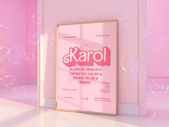 Discover Custom Name Barbie movie Poster