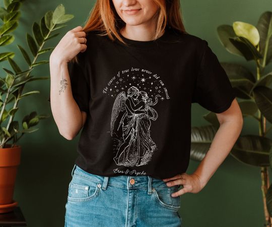 Discover Eros and Psyche Cupid Greek Mythology Shakespeare Poet T-Shirt