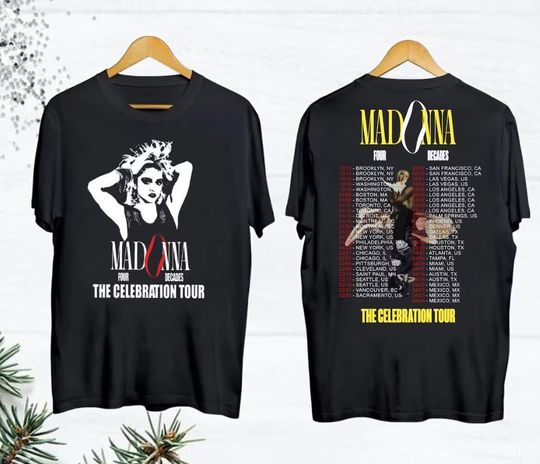 Discover Madonna The Celebration Tour-Double side Shirt