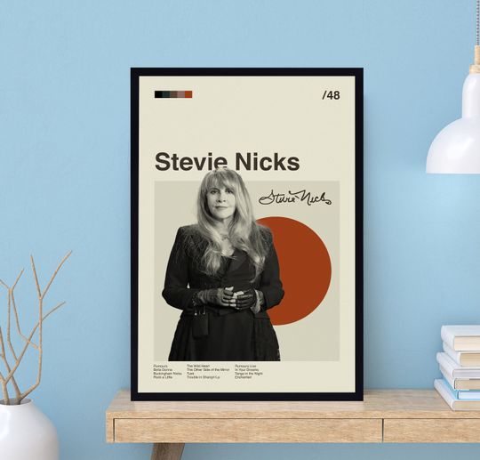 Discover Vintage Stevie Nicks Poster, Mid Century Art Poster
