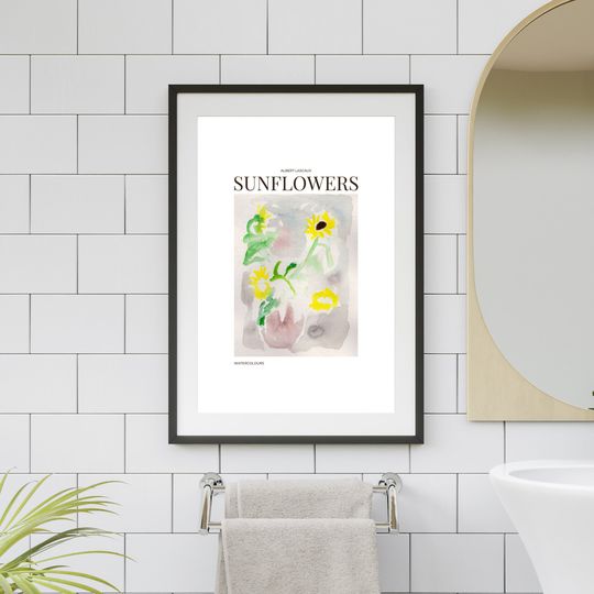 Discover Albert Lascaux "SUNFLOWERS ON PAPER" Watercolors