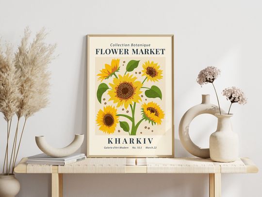 Discover Flower Market Print Minimalist Gallery Wall Art Botanical