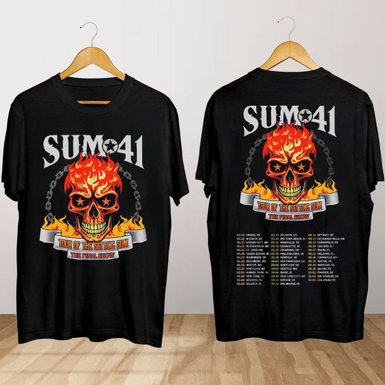 Discover Sum 41 2024-2025 Tour 2024 T Shirt, Sum 41 Band Concert Shirt