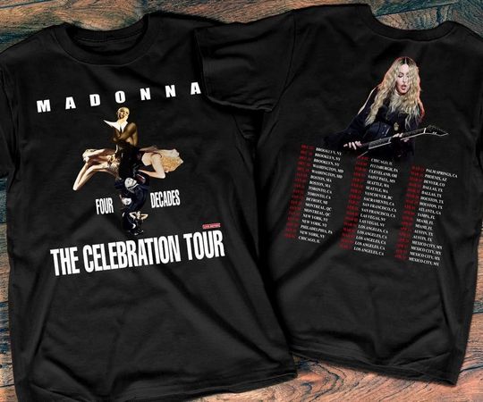 Discover 2023-2024 Madonna The Celebration Tour T-Shirt