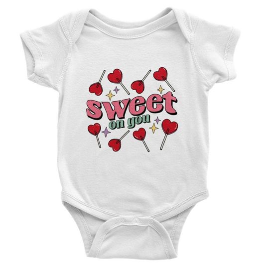 Discover graphic baby onesie, Sweet on you Valentine onesie