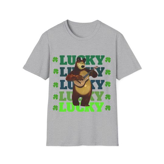 Discover Bear T-Shirt Lucky Gift - Bear Playing Guitar Shirt