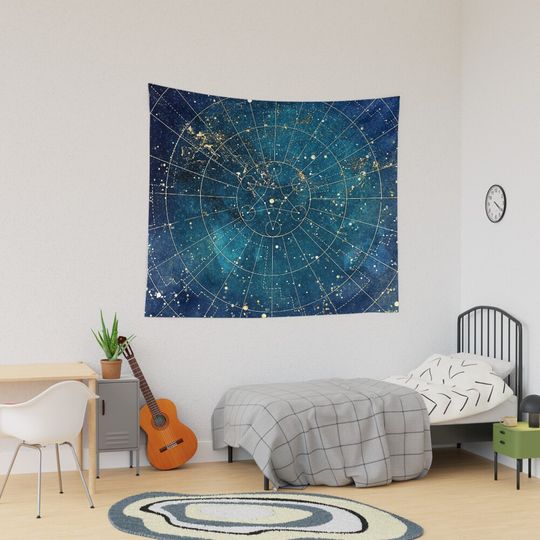 Discover Star Map City Lights Tapestry