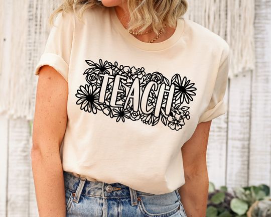 Discover Teach with Love Teacher Shirt