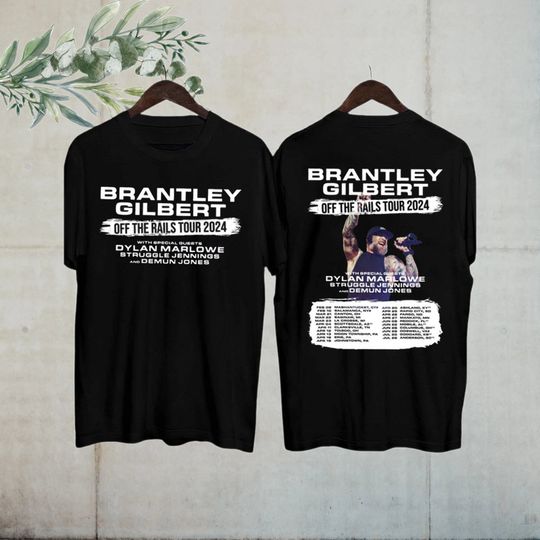 Discover Brantley Gilbert Off The Rails Tour 2024 Shirt