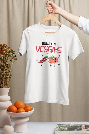 Discover Runs On Veggies Kawaii Red Pepper And Tomato T-Shirt