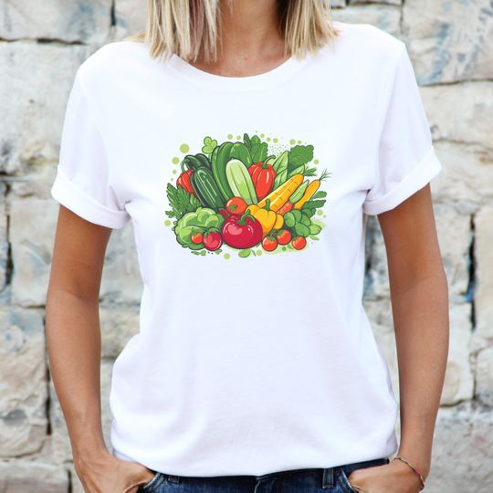 Discover Vegetable Kale Cucumber Tomatoes T-Shirt