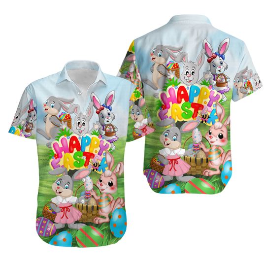 Discover Funny Easter Bunny Hawaiian Shirt