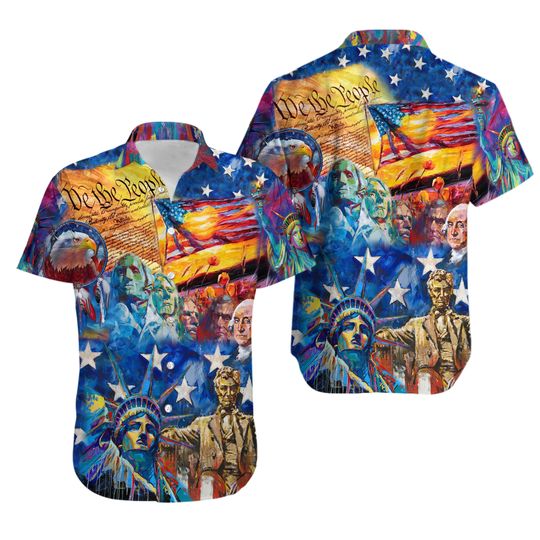 Discover Patriotic Peace Hawaiian Shirt