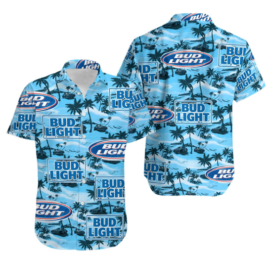 Discover Bud Light Hawaiian Sea Island Pattern hawaiian shirt, hawaii beer Loves Shirt