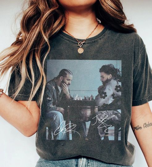 Discover Rapper J. Cole & Drake Shirt, Drake J. Cole It's All a Blur Tour 2024 Shirt