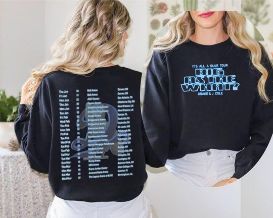 Discover Big As The What Drake And J Cole Tour, It's All A Blur Tour Shirt, Drake And J Cole 2024