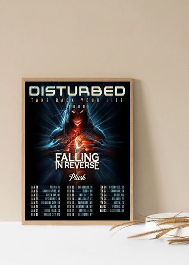 Discover Disturbed Take Back Your Life Tour 2024 Poster