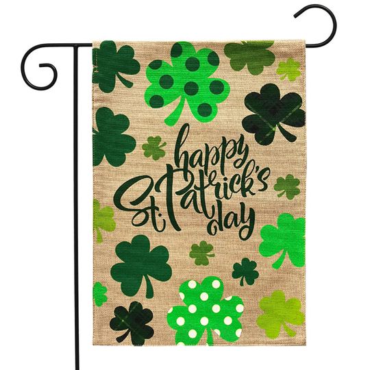 Discover Shamrocks St Patrick's Day Garden Flag, Lucky Flag, St Patrick's Day Home Decor