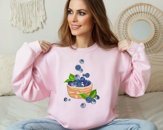 Discover Blueberry Plant Lover Gift, Cottagecore Fruity Gift, Garden Lover Sweater