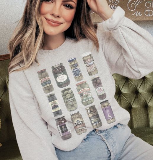 Discover Olive Jar Olive Lovers Italian Food Sweatshirt