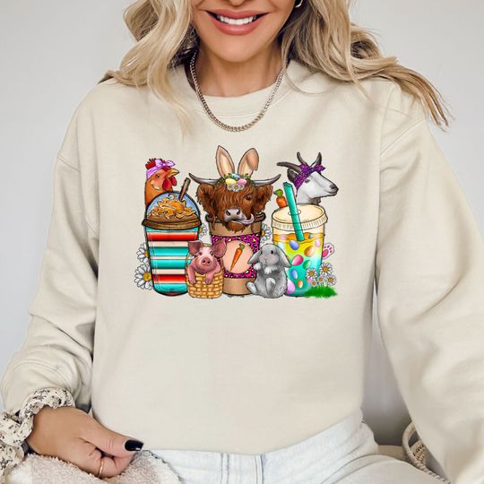 Discover Farm Easter Day Coffee Drink Sweatshirt