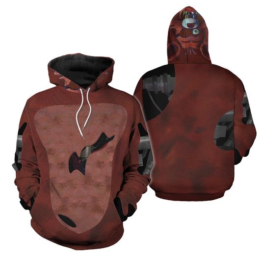 Discover Foxy Freddy Fazbear 3D Hoodie