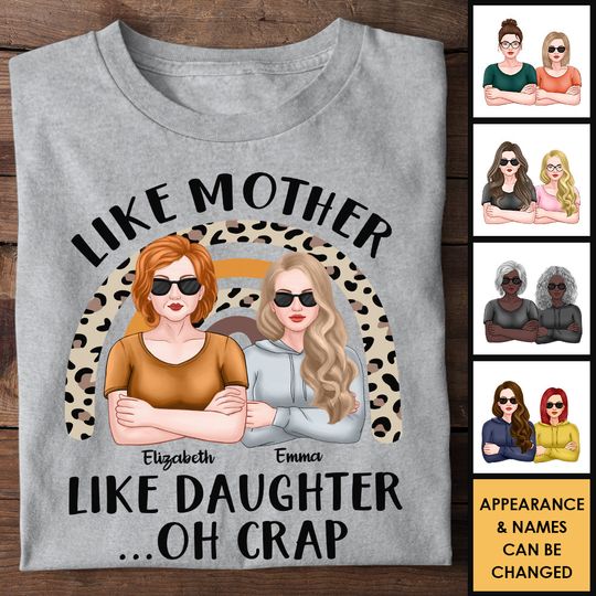 Discover Oh Crap Like Mother Like Daughter Personalized Mother's Day Gift Unisex T-shirt
