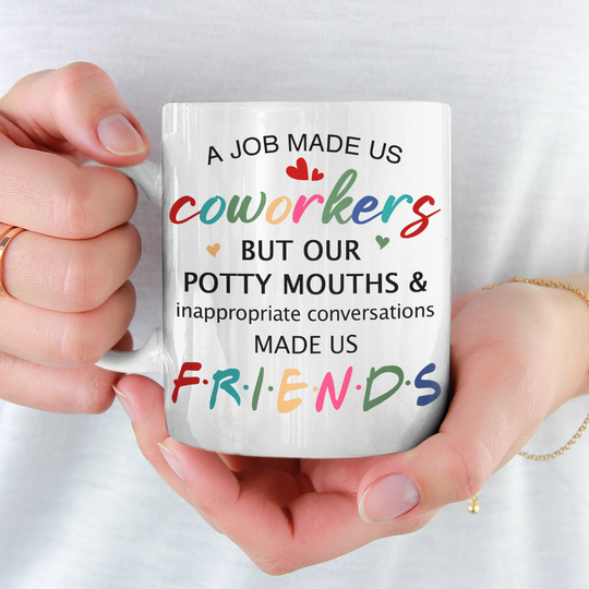 Discover My Emotional Support Coworker Personalized Custom Mug
