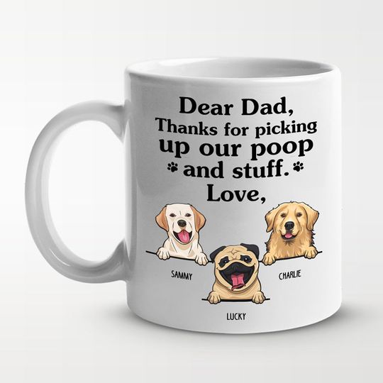 Discover Thanks For Picking My Poop And Stuff Dad Father's Day Gift Personalized Custom Mug