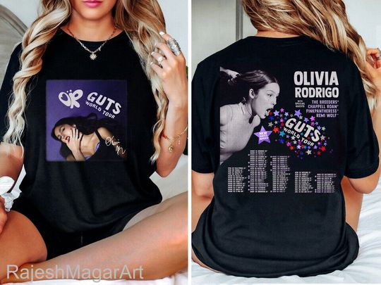 Discover Olivia Rodrigo Guts Full Date Tour 2024 T-Shirt