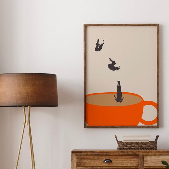 Discover Coffee Print, Drink Poster, Modern Kitchen Decor