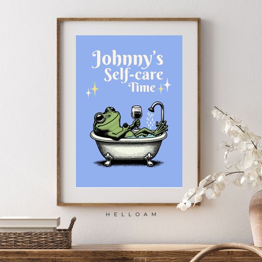 Discover Positivity Quotes, Girly Frog Self Love Wall Print