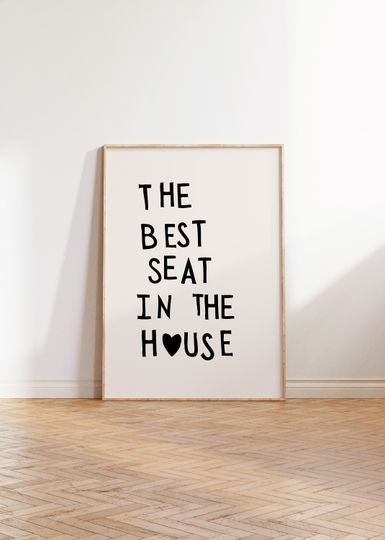 Discover Funny Toilet Print Trendy Bathroom Wall Art Minimalist Heart