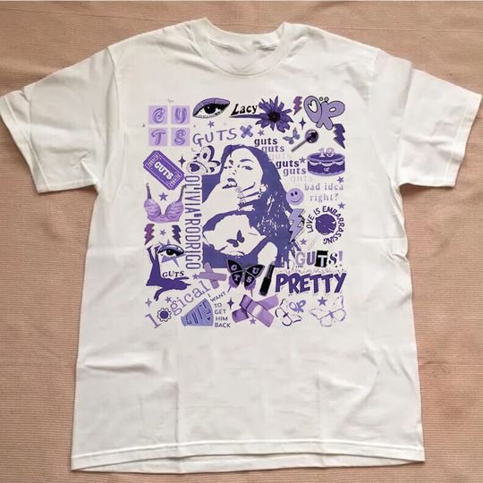 Discover Olivia Rodrigo Tour 2024 Olivia GUTS Album Unisex T-Shirt Vintage Men Gift Tee