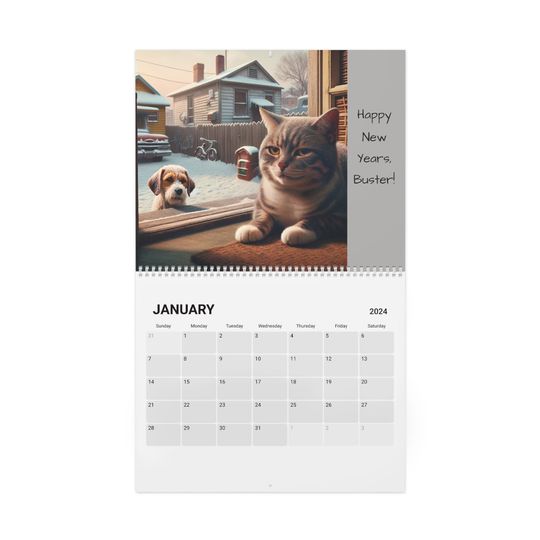 Discover Wild & Whimsical Cats!  2024 - Fun Cat Calendar