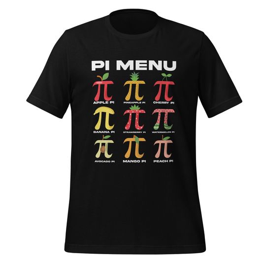 Discover Pi Menu Pi Symbol Mathematics Teacher Math Nerd T-Shirt