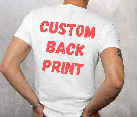 Discover Custom Back Print Shirt, Insert Your Design