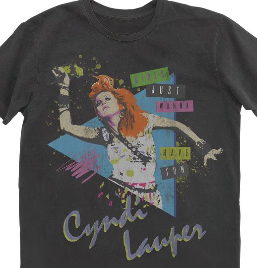 Discover Vintage Cyndi Lauper Girls Just Wanna Have Fun Shirt 80S Music T Shirt