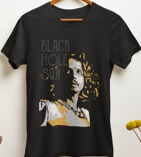Discover Soundgarden T-Shirt Chris Cornell Black Hole Sun Spoonman Tee