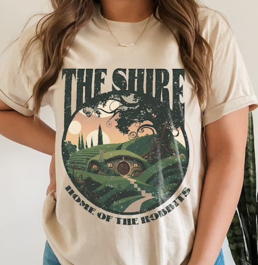 Discover The Shire Shirt Fantasy Merch Short Sleeve T Shirt