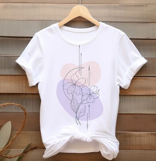 Discover February Birth Month Flower T-Shirt, Violet Birth Month Flower Shirt