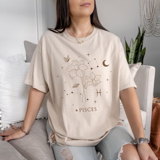Discover March Birth Flower Shirt Daffodil Pisces Birth Month Tshirt