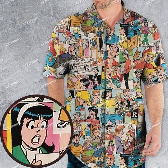 Discover ARCHIE COMICS CHARACTERS COLLAGE HAWAIIAN SHIRT