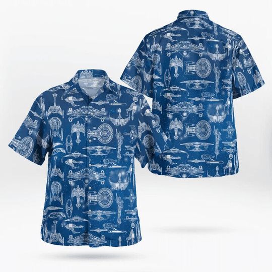 Discover Spaceship 3D Hawaiian Shirt Gift For Men, Birthday Gift