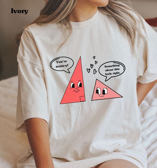 Discover Love Triangle Valentine's Day Math Lover Teacher T-shirt, Funny Math Teacher Shirt