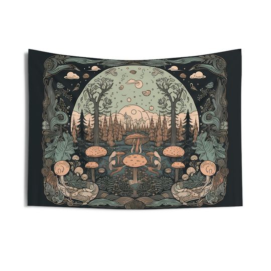 Discover Witchcraft Forest Moon Nature Tapestry