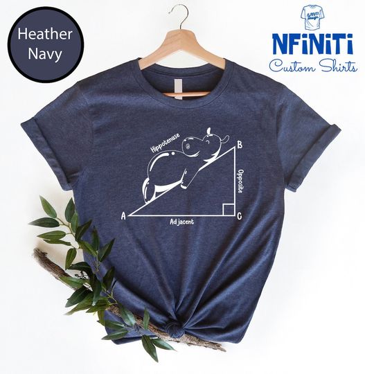 Discover Funny Hippopotenuse TShirt, Math Teacher Gift, Funny Math TShirt