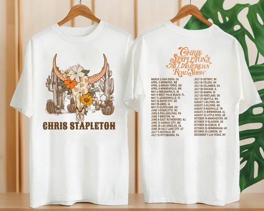 Discover Chris Stapleton Graphic Shirt, All American Road Show 2024 Tour Shirt