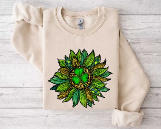 Discover Lucky Shamrock Sunflower Shirt, St Patricks Day Shirt