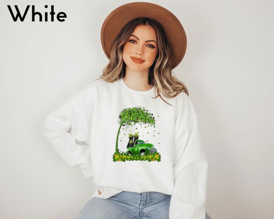 Discover St Patrick's Day Dog Truck Sweatshirt, St Patrick's Day Sweatshirt
